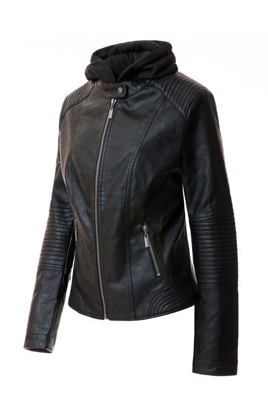 Vegan Leather Moto Jacket