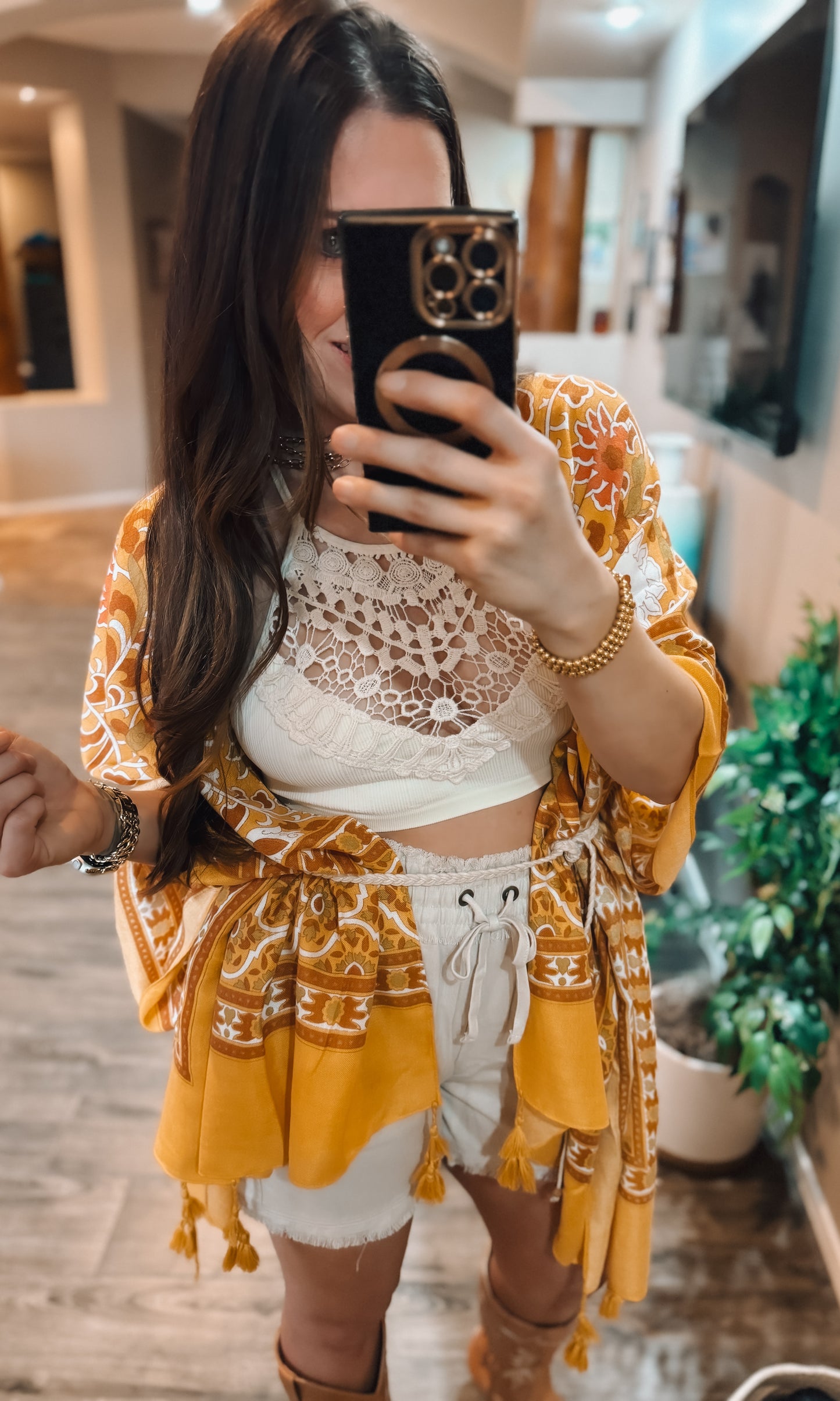 Crochet Lace High Neck Bralette