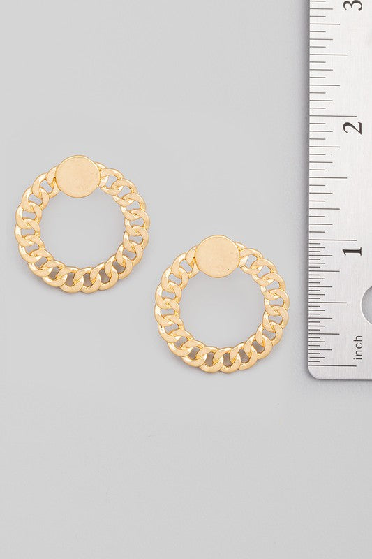 Flat Chain Link Earrings