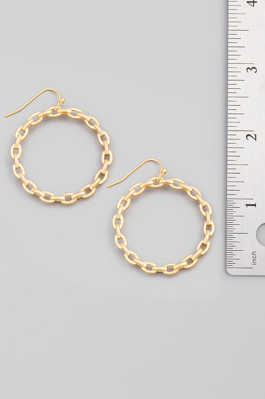 Chain Drop Hook Earrings