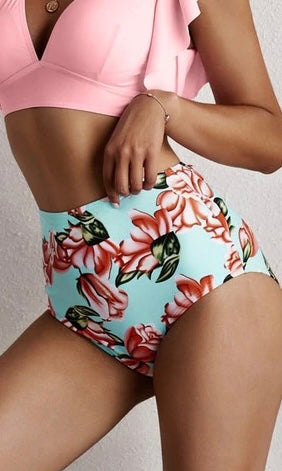 Madison Floral Bikini Bottoms - Pink