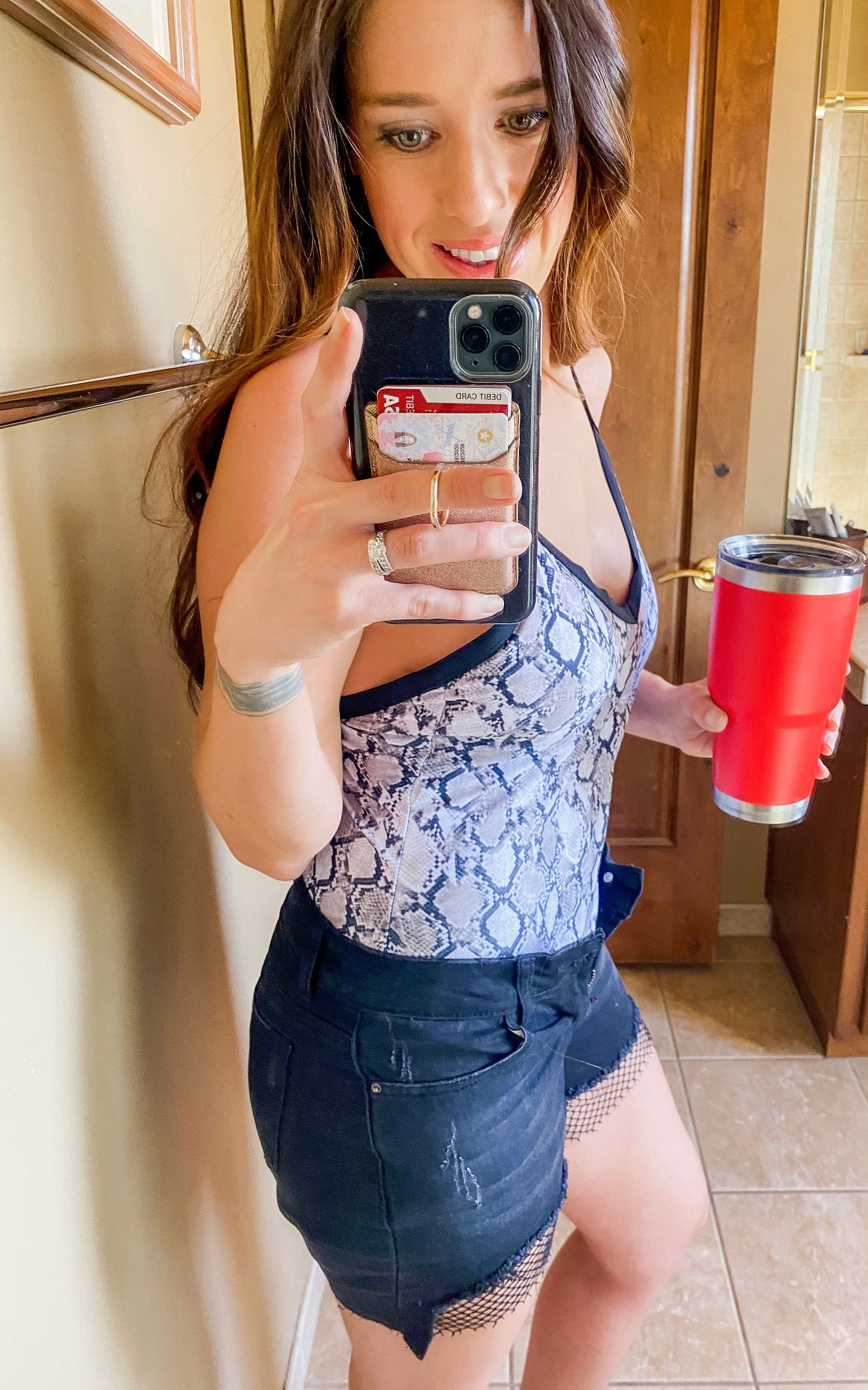 Black Fish Net Shorts