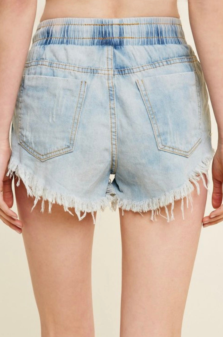 Elastic Cut off Shorts