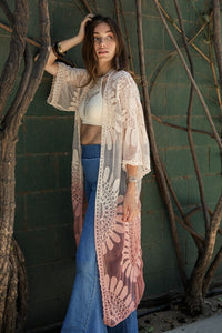 Ombre Boho Lace Kimono