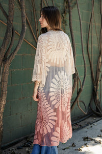 Ombre Boho Lace Kimono