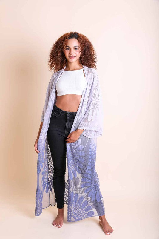 Ombre Boho Lace Kimono