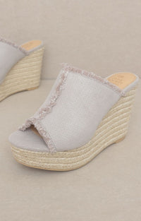 Bliss - Distressed Linen Wedge