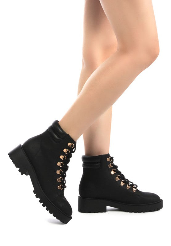 Soft Leather Combat Boots