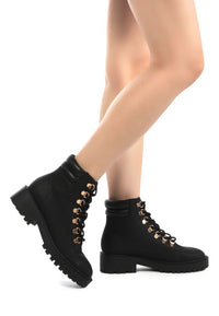 Soft Leather Combat Boots