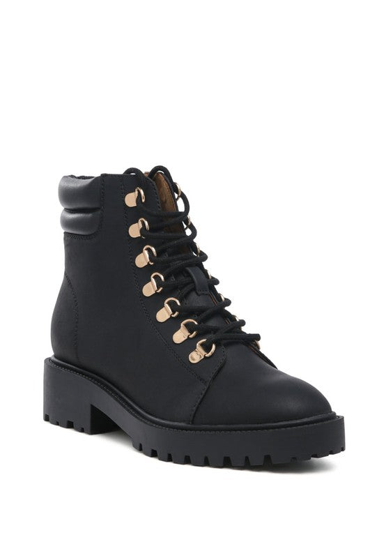 Soft Leather Combat Boots