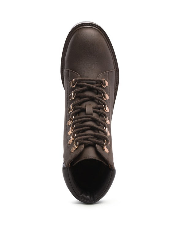 Soft Leather Combat Boots