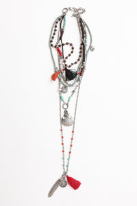Handmade Feather Fringe Necklace