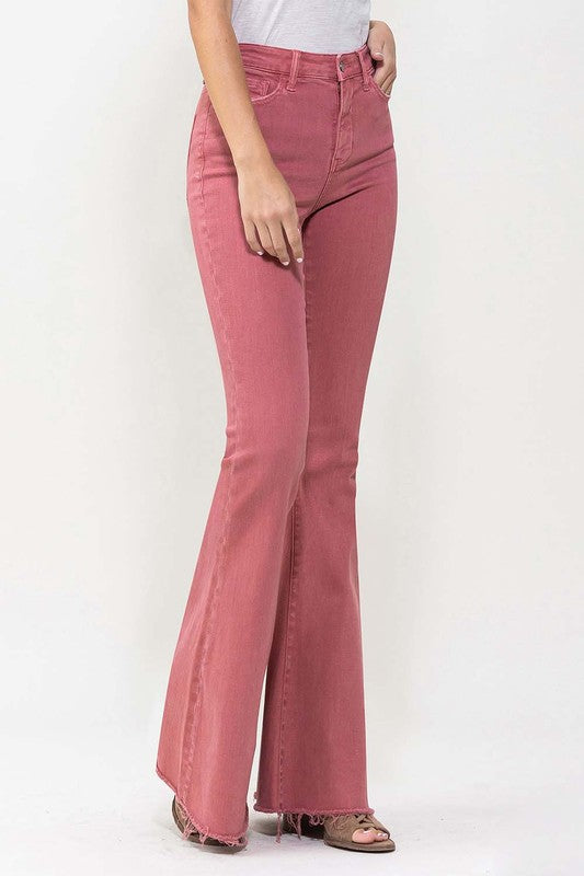 Belle Flare Jeans - Mineral Red