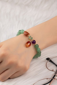Green Agate Beaded Bracelet