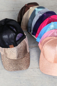 CC Glitter Trucker Ponytail Cap