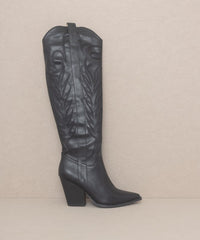 Bronco - Knee-High Embroidered Boots