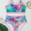 Fluorescent Leopard High Waist Bikini Swim Set