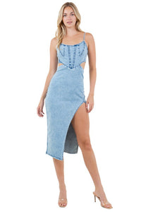 Karissa Cut Out Denim Dress