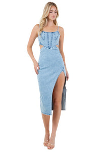 Karissa Cut Out Denim Dress