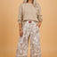 Floral Elastic Waist Wide Leg Pants