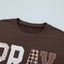 Pray Floral Stripe Gingham Embroidered Patch Sweatshirt