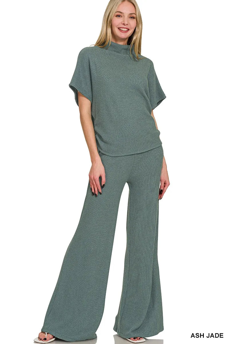 Mock Neck Top and Pants Sweater Set – Hippies & Cowboys Boutique Mock Neck Top and Pants Sweater Set – Hippies & Cowboys Boutique
