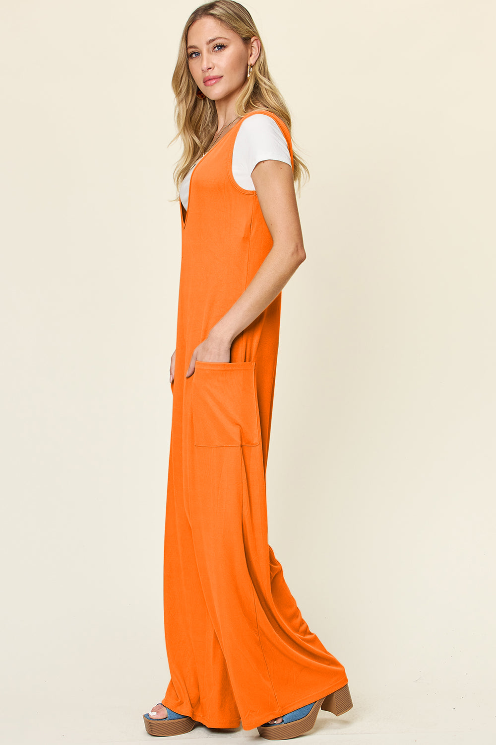 Eva Wide Leg Jumpsuit with Pockets