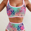 Fluorescent Leopard High Waist Bikini Swim Set