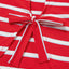 Stripe Bow Tie Hollow Back 3/4 Sleeve T-Shirt