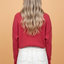 Gingham Patchwork Corded Knit Long Sleeve Top