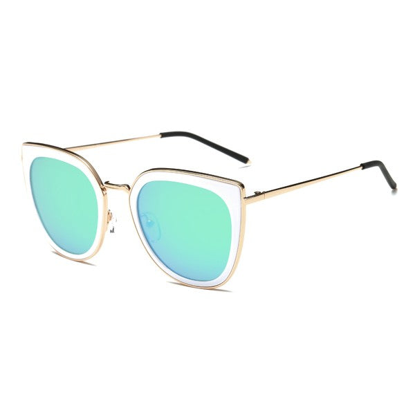 Polarized Mirror Cat Eye Sunglasses