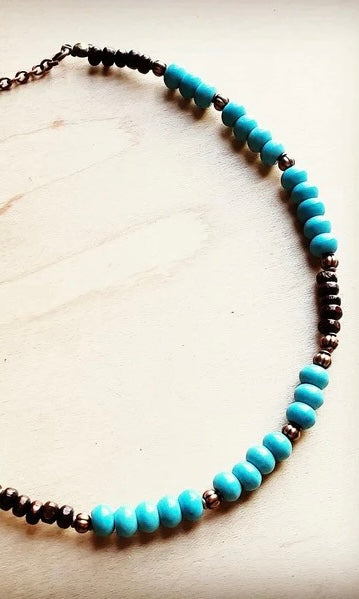 Blue Turquoise Choker Necklace