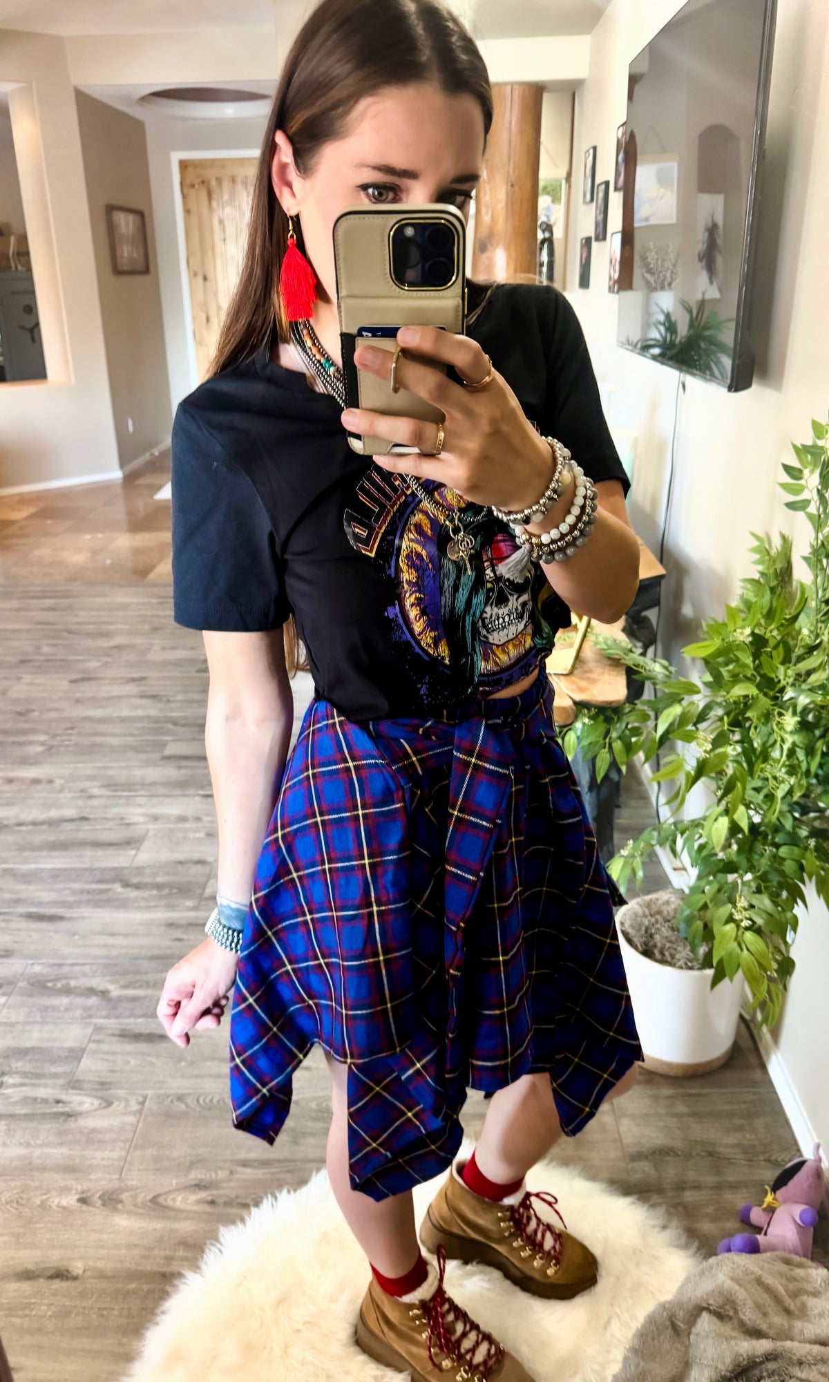 Flannel Tie Skirt