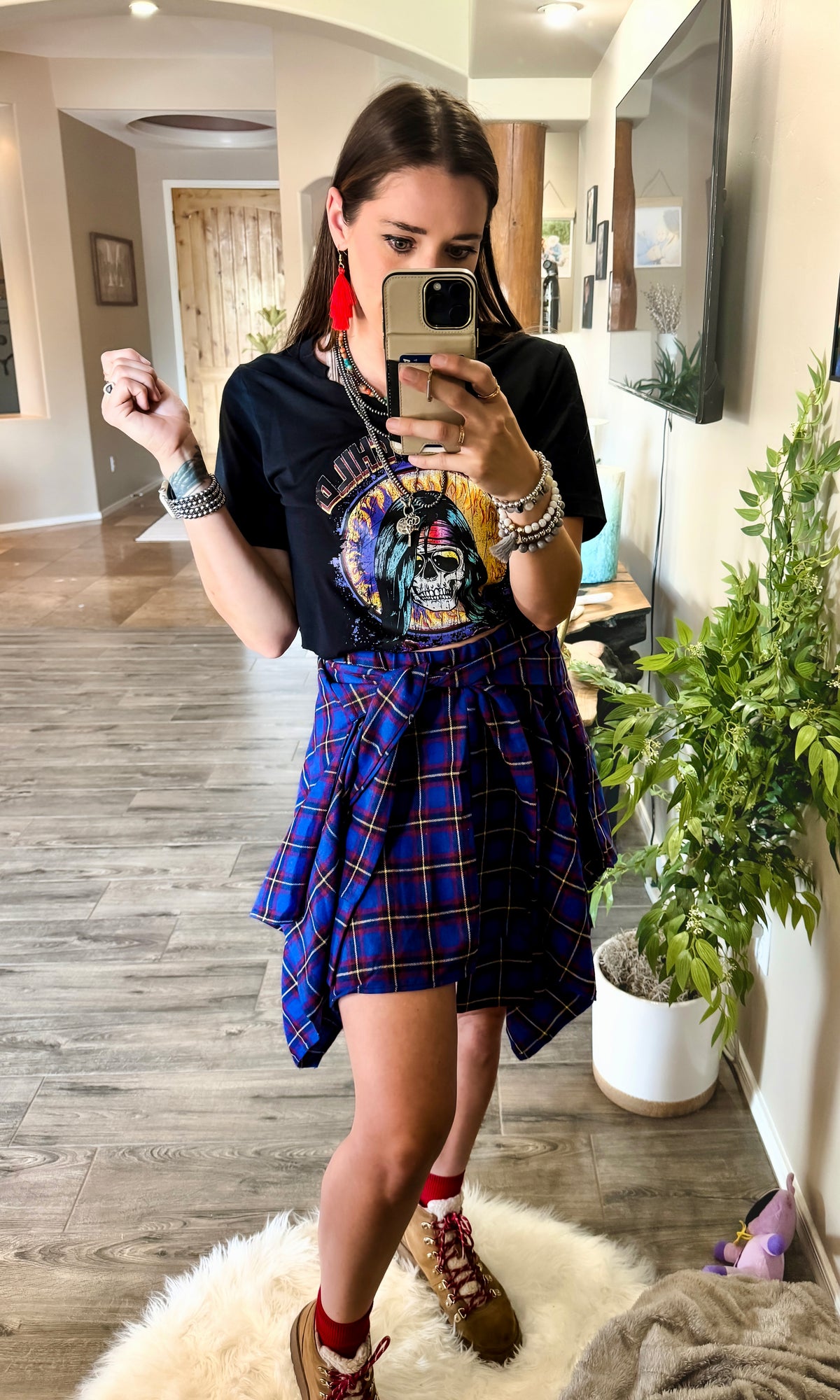 Flannel Tie Skirt