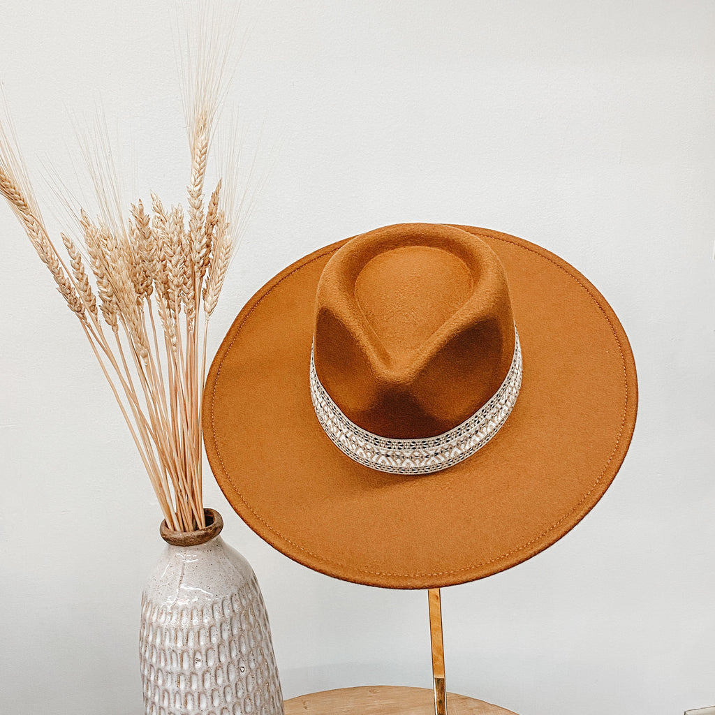 BOHO EMBROIDERED FEDORA HAT