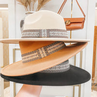 BOHO EMBROIDERED FEDORA HAT