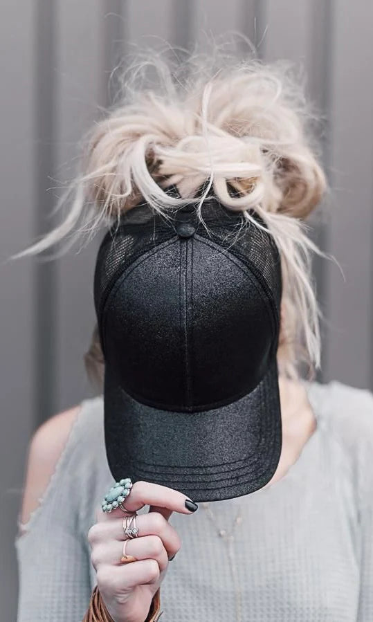 CC Glitter Trucker Ponytail Cap