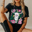 Western Floral Cow Skull Graphic Heavy Cotton Tee