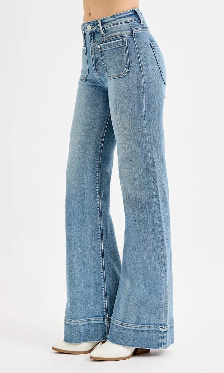 RISEN Flare Patch Pocket Jeans