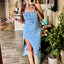 Karissa Cutout Slit Denim Dress