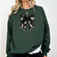 Halloween Bow Coquette Minimalist Retro Vintage Spooky Costume Fall Graphic Sweatshirt