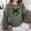 Halloween Bow Coquette Minimalist Retro Vintage Spooky Costume Fall Graphic Sweatshirt