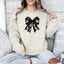 Halloween Bow Coquette Minimalist Retro Vintage Spooky Costume Fall Graphic Sweatshirt