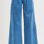 RISEN Mid Rise Fit Wide Leg with Pleated Detail Jeans Plus Size