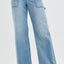 RISEN High Rise Straight Leg Jeans with Front Pockets Plus Size