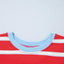 Stripe Bow Tie Hollow Back 3/4 Sleeve T-Shirt