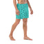 Baha Ranch Yeehaw Turquoise Cattle Brands Men's Swim Trunks