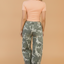 Camo Denim Button Fly Straight Leg Jeans