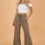 Stripe Patchwork High Waist Wide Leg Pants