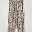 Leopard Lace Side Stripe Elastic Waist Jogger Pants